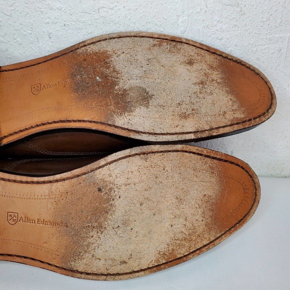 Allen Edmonds Park Avenue Cap Toe Oxfords Size 14 2A Brown Leather Dress Shoes